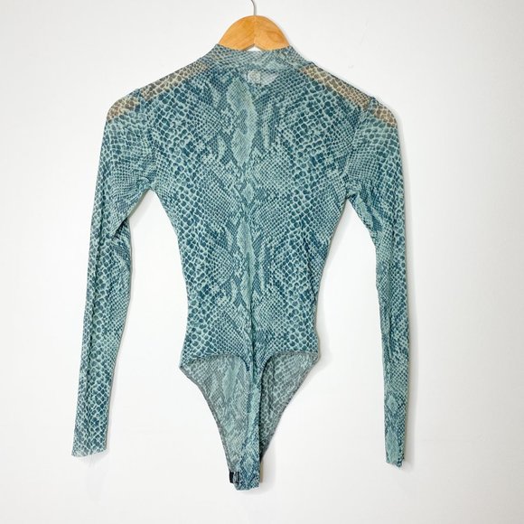 REVOLVE Python Tulle Mock Neck Bodysuit - Picture 5 of 9